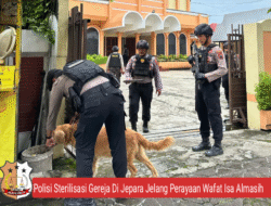 Polisi di Jepara Gelar Sterilisasi Gereja Jelang Perayaan Wafat Isa Almasih