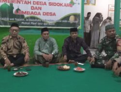 Meriahkan Kebersamaan, Pemdes Sidokare Gelar Halal Bihalal Bersama Warga dan Kelembagaan Desa