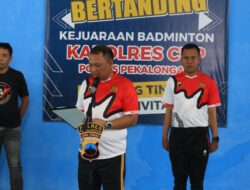 AKBP Doni Buka Turnamen Badminton Kapolres Cup 2025, 20 Tim Ikut Berpartisipasi