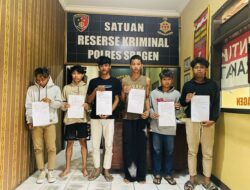 *Buat Onar dalam Keadaan Mabuk, Empat Pemuda Kena Jaring Operasi Premanisme Polres Sragen*