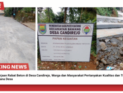 Viral Pengerjaan Rabat Beton di Desa Candirejo, Warga dan Masyarakat Pertanyakan Kualitas dan Transparansi Anggaran Dana Desa