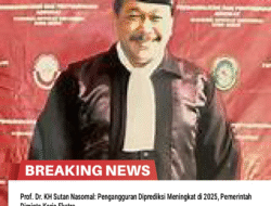Prof. Dr. KH Sutan Nasomal: Pengangguran Diprediksi Meningkat di 2025, Pemerintah Diminta Kerja Ekstra