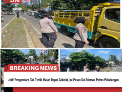 Unik! Pengendara Tak Tertib Malah Dapat Cokelat, Ini Pesan Sat Binmas Polres Pekalongan