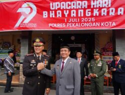 *WALIKOTA HADIRI UPACARA HARI BHAYANGKARA KE 79 DI POLRES PEKALONGAN KOTA, BERI APRESIASI SINERGI JAGA KAMTIBMAS*