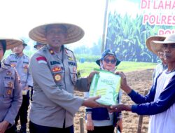 Polres Pekalongan Tanam Jagung di Lahan Baku, Dukung Ketahanan Pangan Nasional