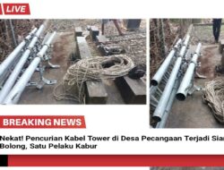 Nekat! Pencurian Kabel Tower di Desa Pecangaan Terjadi Siang Bolong, Satu Pelaku Kabur