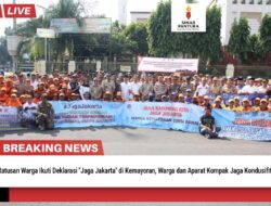 Ratusan Warga Ikuti Deklarasi “Jaga Jakarta” di Kemayoran, Warga dan Aparat Kompak Jaga Kondusifitas