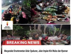 Syukuran ,Masyarakat Drunten Berbahagia,Terbukti Punya Jalan Mulus
