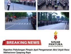 Kapolres Pekalongan Pimpin Apel Pengamanan Aksi Unjuk Rasa Mahasiswa