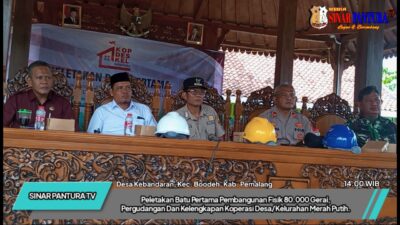Peletakan Batu Pertama Pembangunan Fisik 80.000 Gerai, Pergudangan Dan Kelengkapan Koperasi Desa/Kelurahan Merah Putih. 