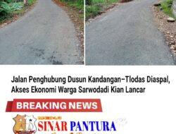 Jalan Penghubung Dusun Kandangan–Tlodas Diaspal, Akses Ekonomi Warga Sarwodadi Kian Lancar