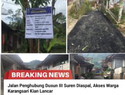 Jalan Penghubung Dusun III Suren Diaspal, Akses Warga Karangsari Kian Lancar