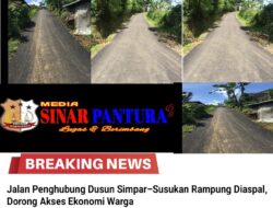 Jalan Penghubung Dusun Simpar–Susukan Rampung Diaspal, Dorong Akses Ekonomi Warga