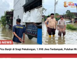 Hujan Deras Picu Banjir di Sragi Pekalongan, 1.998 Jiwa Terdampak, Puluhan Warga Mengungsi