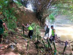 Sinergi TNI-Polri dan Warga Bangun Tanggul Darurat Antisipasi Longsor Sungai Kupang