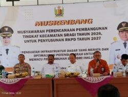 Musrenbang Resmi Dibuka Camat Sragi Prioritaskan Normalisasi Sungai Pengaspalan Jalan Drainase