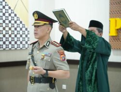 Kapolda DIY Lantik Kombes Pol Adhitya Panji Anom sebagai Kapolresta Sleman