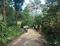 Aksi Cepat Bhabinkamtibmas dan Warga Atasi Jalan Licin Akibat Solar di Kandangserang