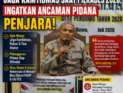 Kapolsek Bodeh Ajak Warga Jaga Kamtibmas Saat Pilkades Serentak 2026, Ingatkan Ancaman Sanksi Pidana bagi Pelanggar