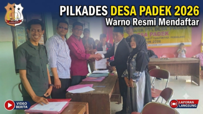 Kawal Pengusaha Lokal Menuju Desa Mandiri, Ribuan Warga Iringi Pendaftaran Warno di Pilkades Padek