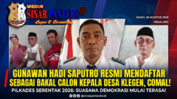 Bawa Semangat Pengabdian, Gunawan Resmi Daftar Bakal Calon Kades Klegen Comal