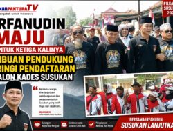 “Irfanudin Maju untuk Ketiga Kalinya, Ribuan Pendukung Iringi Pendaftaran Calon Kades Susukan”.