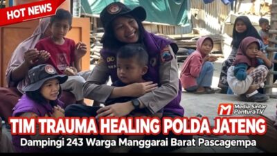 Dua Hari Dampingi Warga Manggarai Barat, Tim Trauma Healing Polda Jateng Bantu Pulihkan Kekuatan Psikologis Pascagempa