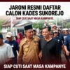 Kades Sukorejo Jaroni Resmi Daftar Calon Kades, Siap Cuti Saat Masa Kampanye