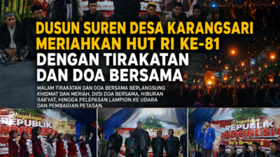 Dusun Suren Desa Karangsari Meriahkan HUT RI ke-81 dengan Tirakatan dan Doa Bersama