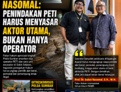 Prof. Dr. Sutan Nasomal: Penindakan PETI Harus Menyasar Aktor Utama, Bukan Hanya Operator Lapangan