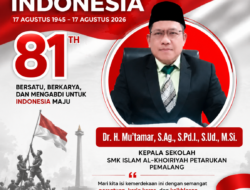 Kepala SMK Islam Al-Khoiriyah Petarukan Sampaikan Ucapan Dirgahayu RI ke-81
