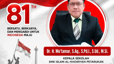 Kepala SMK Islam Al-Khoiriyah Petarukan Sampaikan Ucapan Dirgahayu RI ke-81
