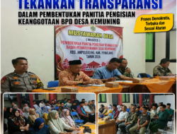 Kecamatan Ampelgading Tekankan Transparansi dalam Pembentukan Panitia Pengisian Keanggotaan BPD Desa Kemuning