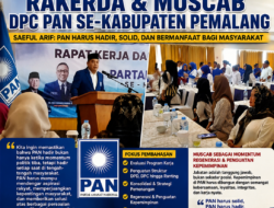 Rakerda dan Muscab DPC PAN se-Kabupaten Pemalang, Saeful Arif Tegaskan PAN Harus Hadir dan Bermanfaat bagi Masyarakat