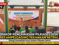 RAKOR PENGAWASAN PILKADES 2026, CAMAT AMPELGADING TEKANKAN NETRALITAS DAN SINERGI ANTARPIHAK