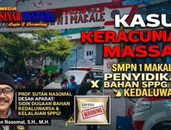 Keracunan Massal SMPN 1 Makale, Prof. Sutan Nasomal Desak Aparat Sidik Dugaan Bahan Kedaluwarsa SPPG MBG