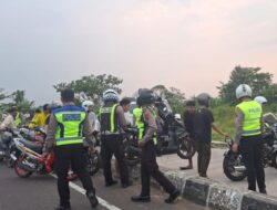 Tertibkan Balap Liar di Jalur Interchange Exit Tol Setono, Satlantas Polres Pekalongan Kota Amankan 45 Kendaraan