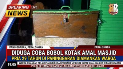 Diduga Coba Bobol Kotak Amal Masjid di Paninggaran, Pria 29 Tahun Diamankan Warga