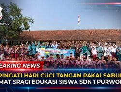 Peringati Hari Cuci Tangan Pakai Sabun Sedunia, Camat Sragi Edukasi Siswa SDN 1 Purworejo tentang PHBS