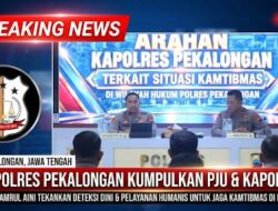 SIAPKAN LANGKAH ANTISIPASI, KAPOLRES PEKALONGAN KUMPULKAN SELURUH PJU DAN KAPOLSEK PERKUAT KAMTIBMAS