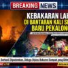 Kebakaran Lahan di Bantaran Kali Sragi Baru Pekalongan Berhasil Dipadamkan, Diduga Dipicu Bakaran Sampah