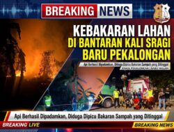 Kebakaran Lahan di Bantaran Kali Sragi Baru Pekalongan Berhasil Dipadamkan, Diduga Dipicu Bakaran Sampah
