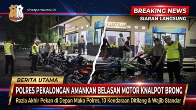 Ciptakan Malam Akhir Pekan Kondusif, Polres Pekalongan Tindak Belasan Motor Berknalpot Brong