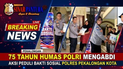 75 Tahun Humas Polri Mengabdi, Aksi Peduli Bakti Sosial Polres Pekalongan Kota
