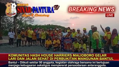 Jaga Kebugaran dan Kebersamaan, Puluhan Anggota H3 Malioboro Susuri Keindahan Perbukitan Mangunan Bantul