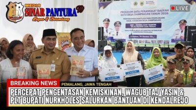 Percepat Pengentasan Kemiskinan, Wagub Taj Yasin dan Plt Bupati Nurkholes Salurkan Bantuan Desa Dampingan di Kendalrejo