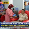 Peringati Hari Jadi ke-75 Humas Polri, Polres Pekalongan Kota Gelar Donor Darah