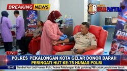 Peringati Hari Jadi ke-75 Humas Polri, Polres Pekalongan Kota Gelar Donor Darah