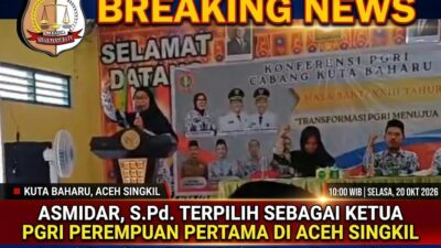 Torehkan Sejarah, Asmidar Terpilih sebagai Ketua PGRI Perempuan Pertama di Aceh Singkil