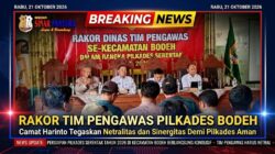Gelar Rakor Pilkades Serentak 2026, Camat Bodeh Tegaskan Tim Pengawas Jaga Netralitas